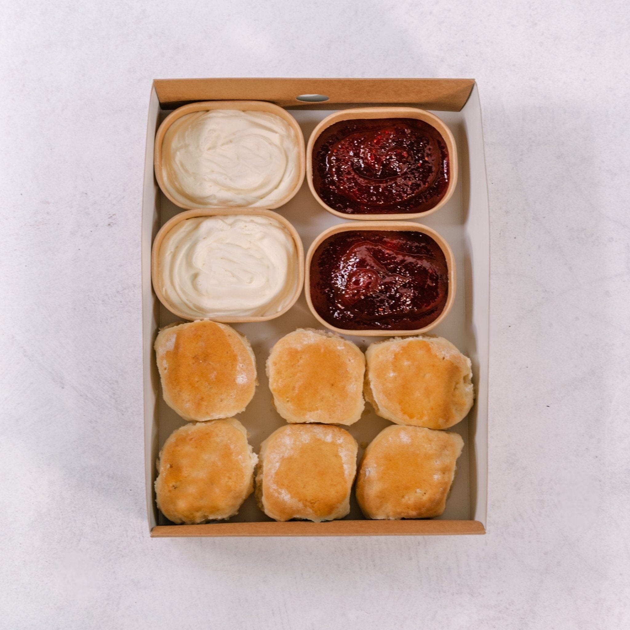 House-made Scones with Raspberry Jam & Whipped Cream (on the side)-CATERING IN MELBOURNE-FIG-iPantry-australia