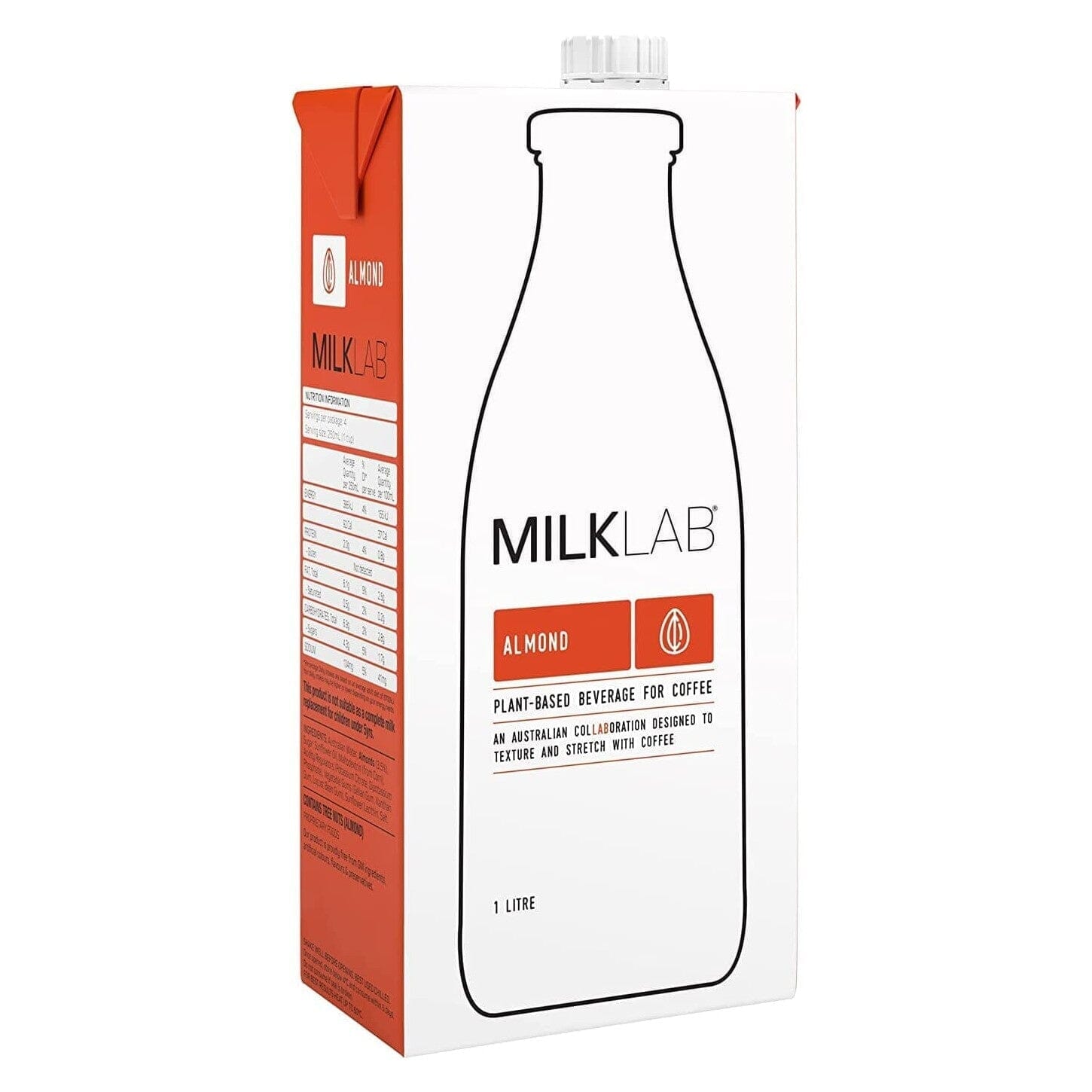 MILKLAB Almond Milk 8x1Lt (Box)-Alt Milks-MILKLAB-iPantry-australia