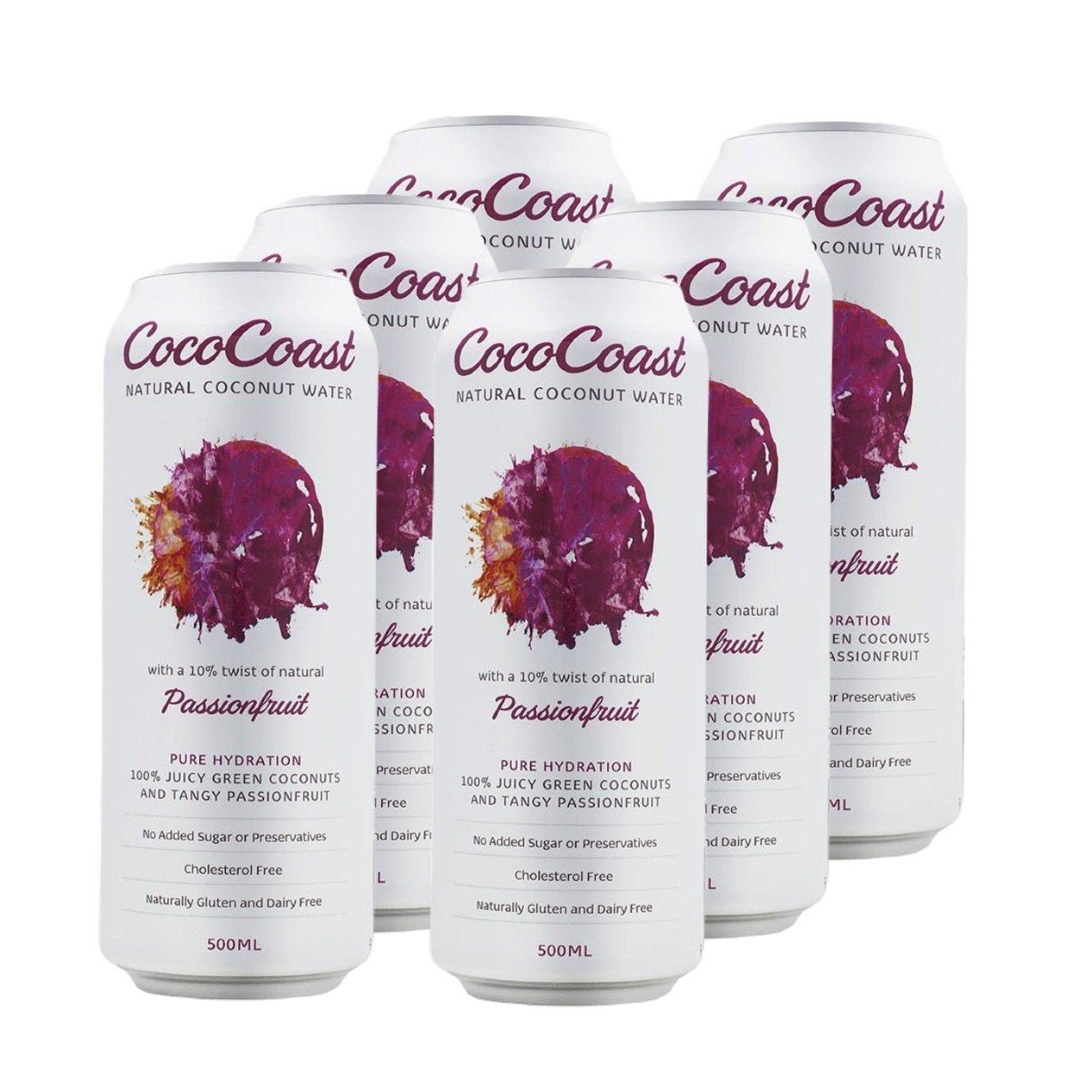 Passionfruit Coconut Water 500ml (6 Pack) - Coco Coast